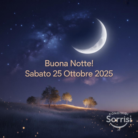 Serena Buonanotte: Sabato 25 Ottobre 2025!
