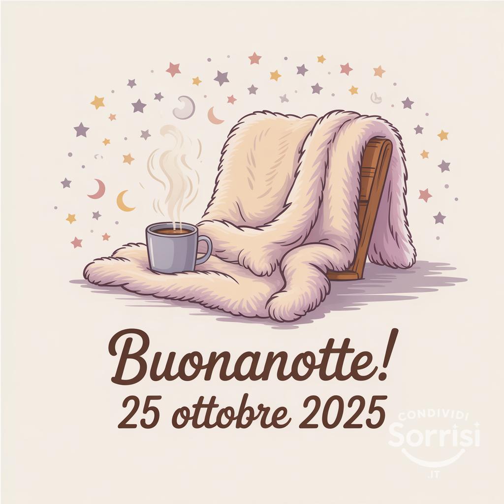 Buonanotte! Un sereno sabato 25 ottobre  aspetta i vostri sogni.