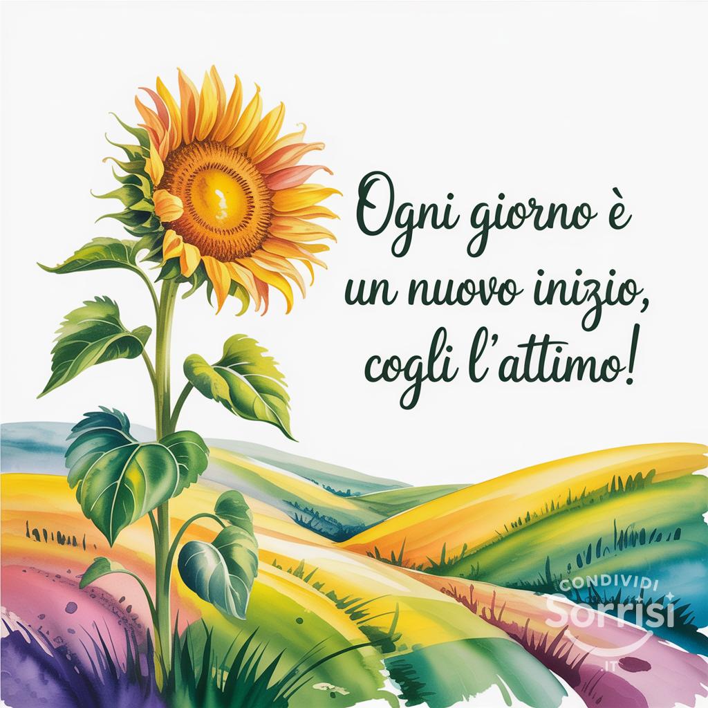 Ogni giorno è un nuovo inizio, cogli l'attimo!