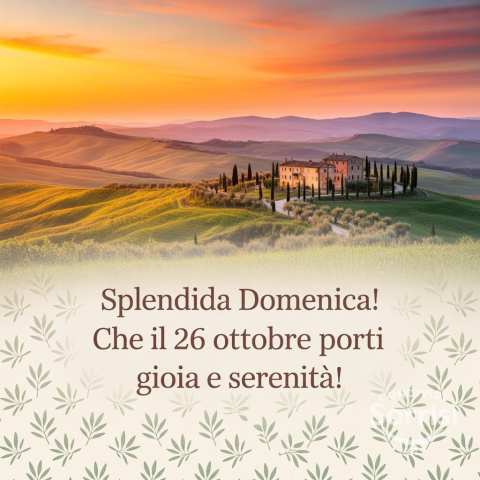 Buongiorno e Buona Domenica: Un Riflessivo 26 Ottobre 2025