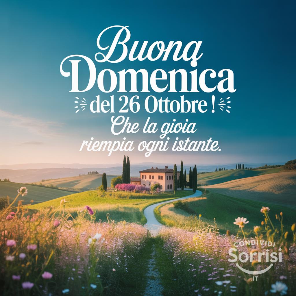 Buona domenica del 26 ottobre ! Che la gioia riempia ogni istante.