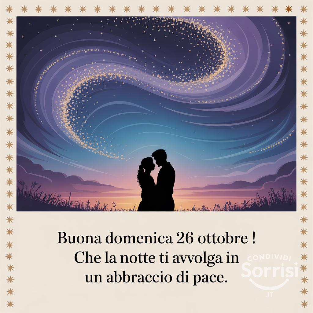 Buona domenica 26 ottobre ! Che la notte ti avvolga in un abbraccio di pace.