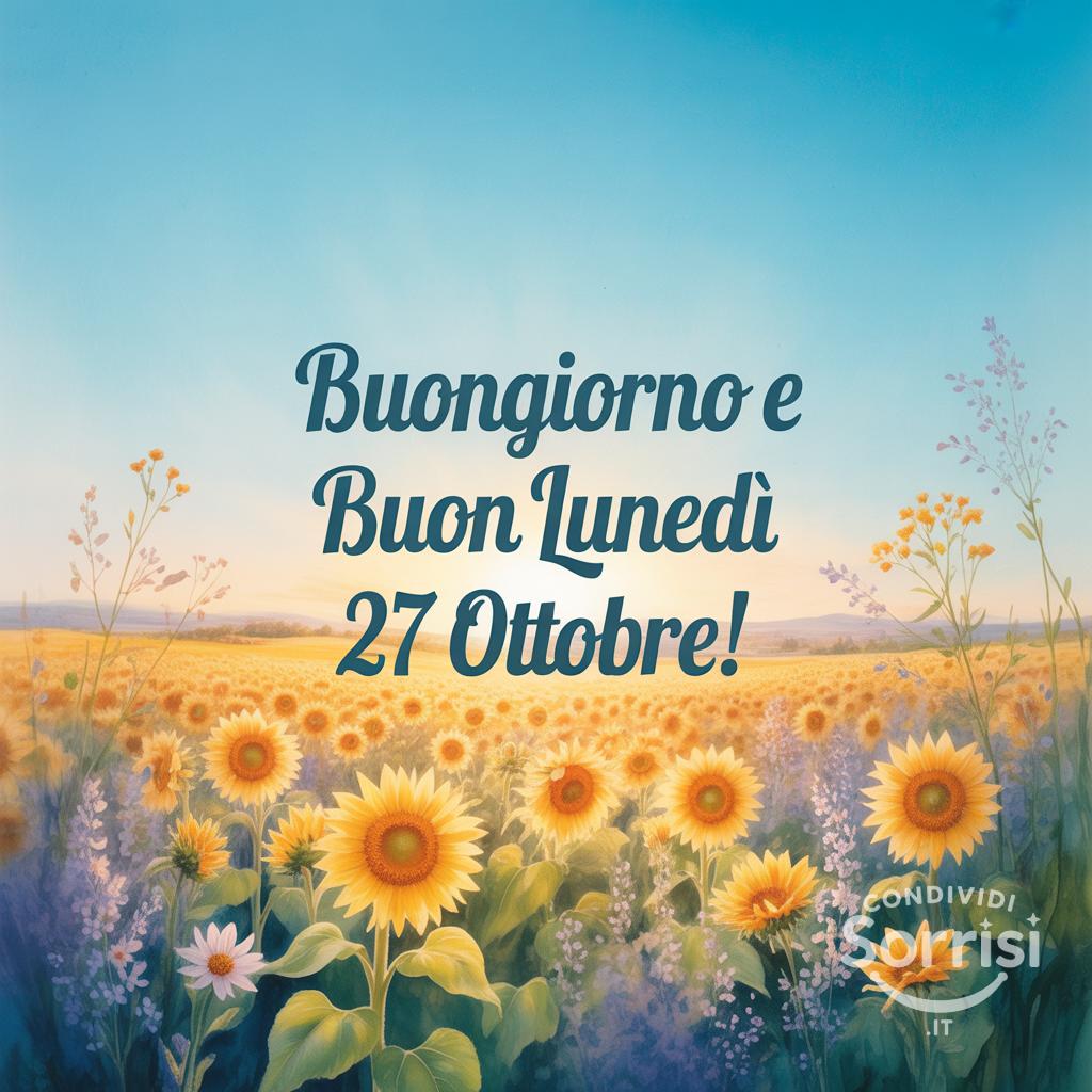 Buongiorno e buon lunedì 27 ottobre!
