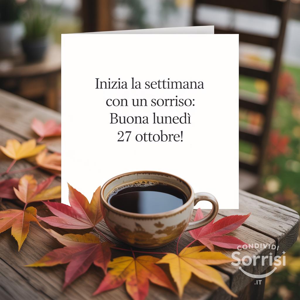 Inizia la settimana con un sorriso: buona lunedì 27 ottobre!