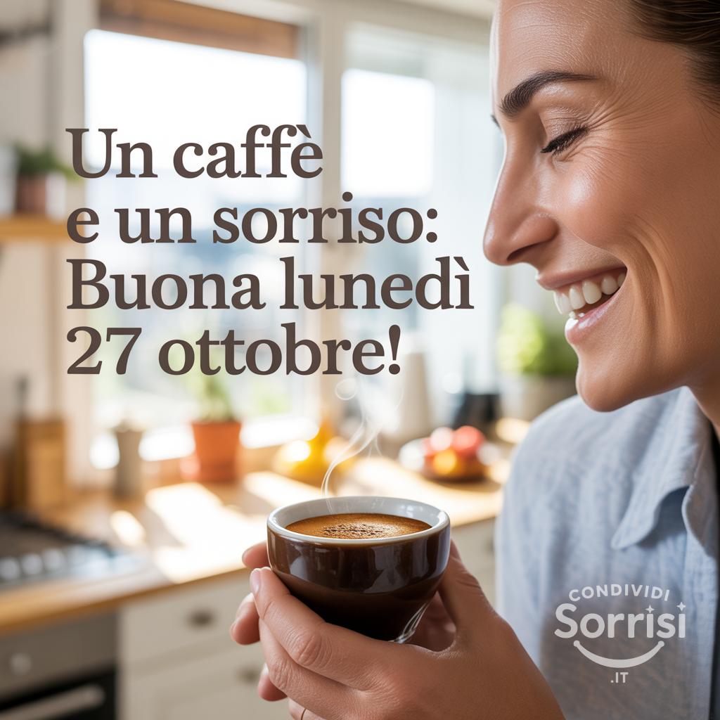 Un caffè e un sorriso: buona lunedì 27 ottobre!