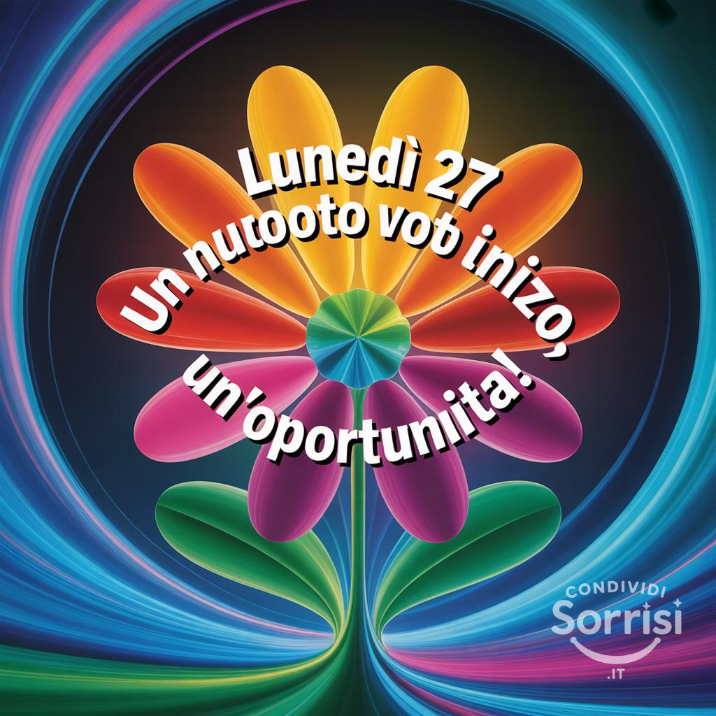 Lunedì 27 ottobre: un nuovo inizio, un'opportunità!