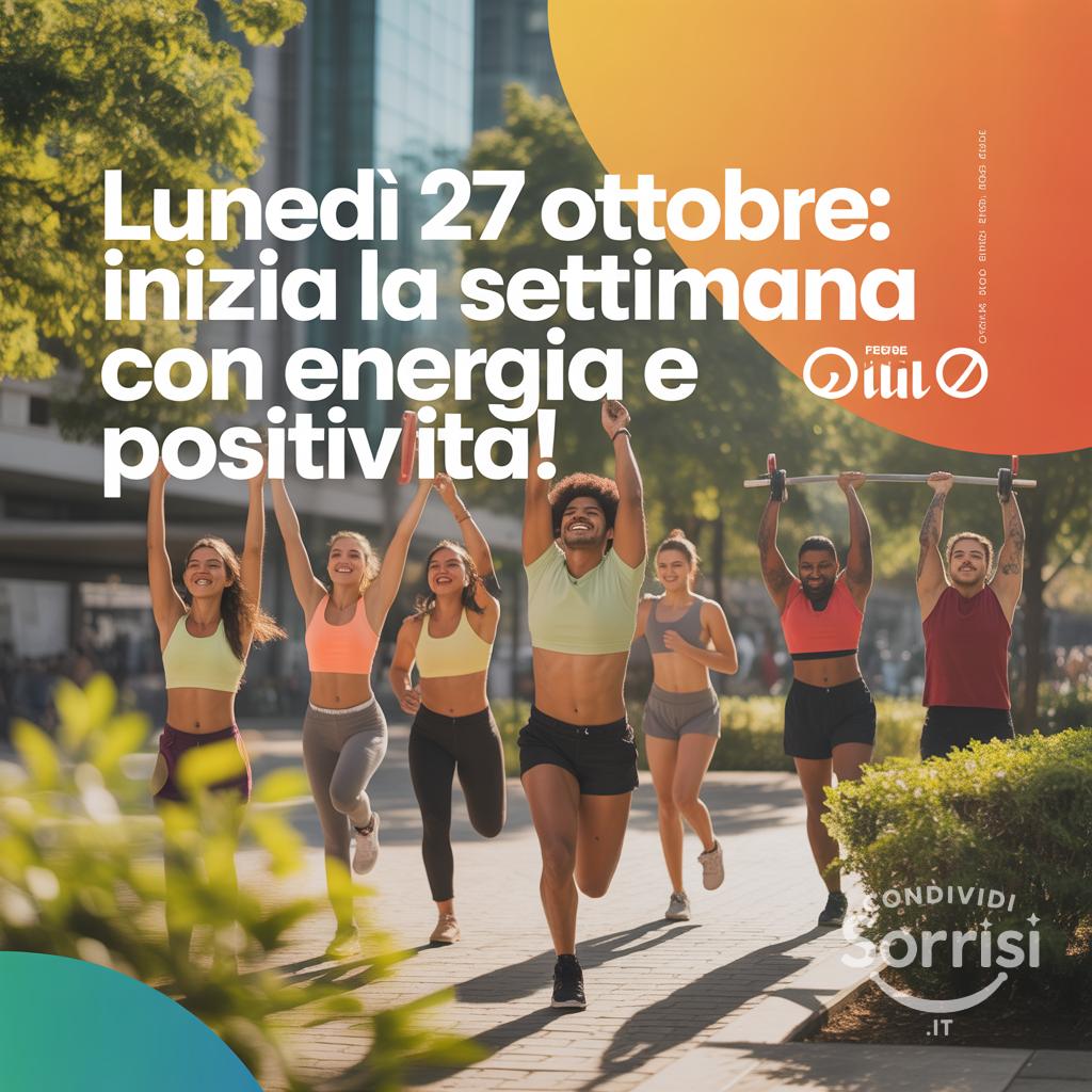 Lunedì 27 ottobre: inizia la settimana con energia e positività!