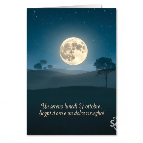 Serena Notte e Buon Lunedì 27 Ottobre 2025!