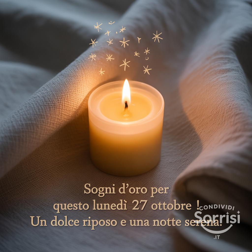 Sogni d'oro per questo lunedì 27 ottobre ! Un dolce riposo e una notte serena.