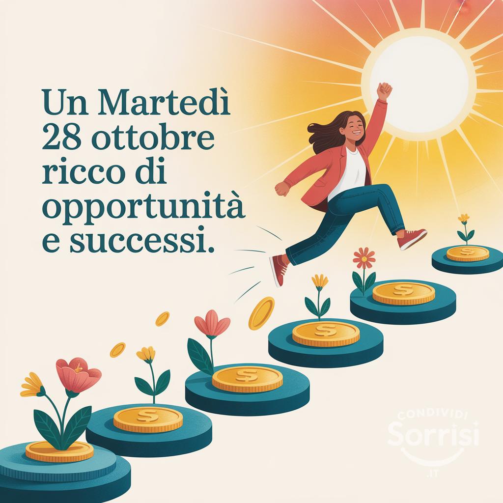 Un martedì 28 ottobre  ricco di opportunità e successi. Buon inizio settimana!