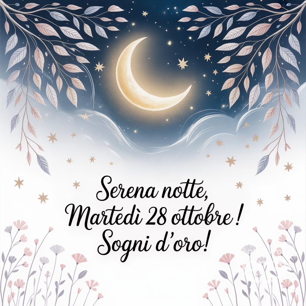 Serena notte, martedì 28 ottobre ! Sogni d'oro!