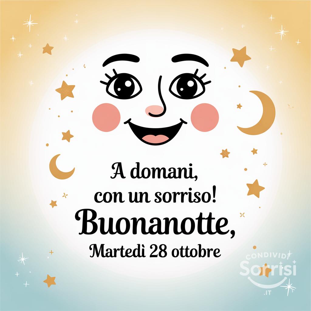 A domani, con un sorriso! Buonanotte, martedì 28 ottobre .