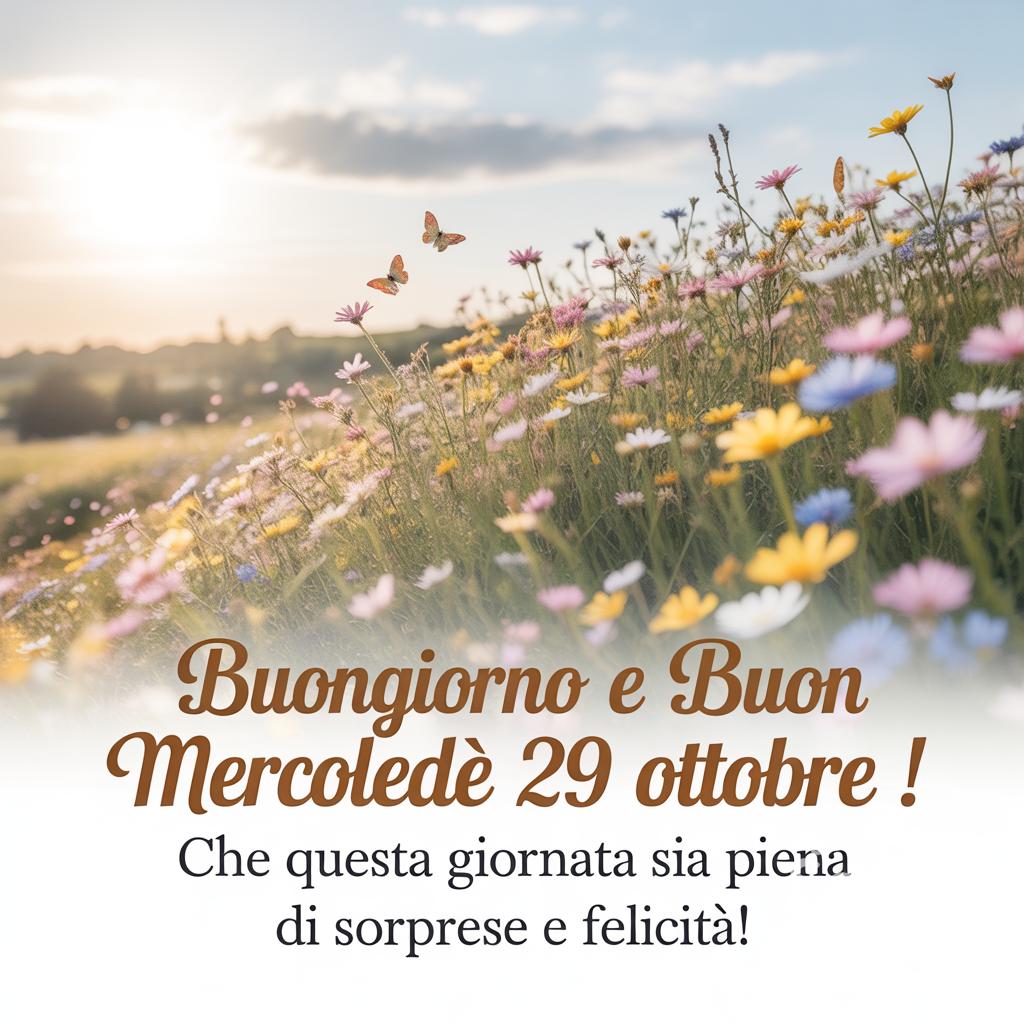 Buongiorno e buon mercoledì 29 ottobre ! Che questa giornata sia piena di sorprese e felicità!