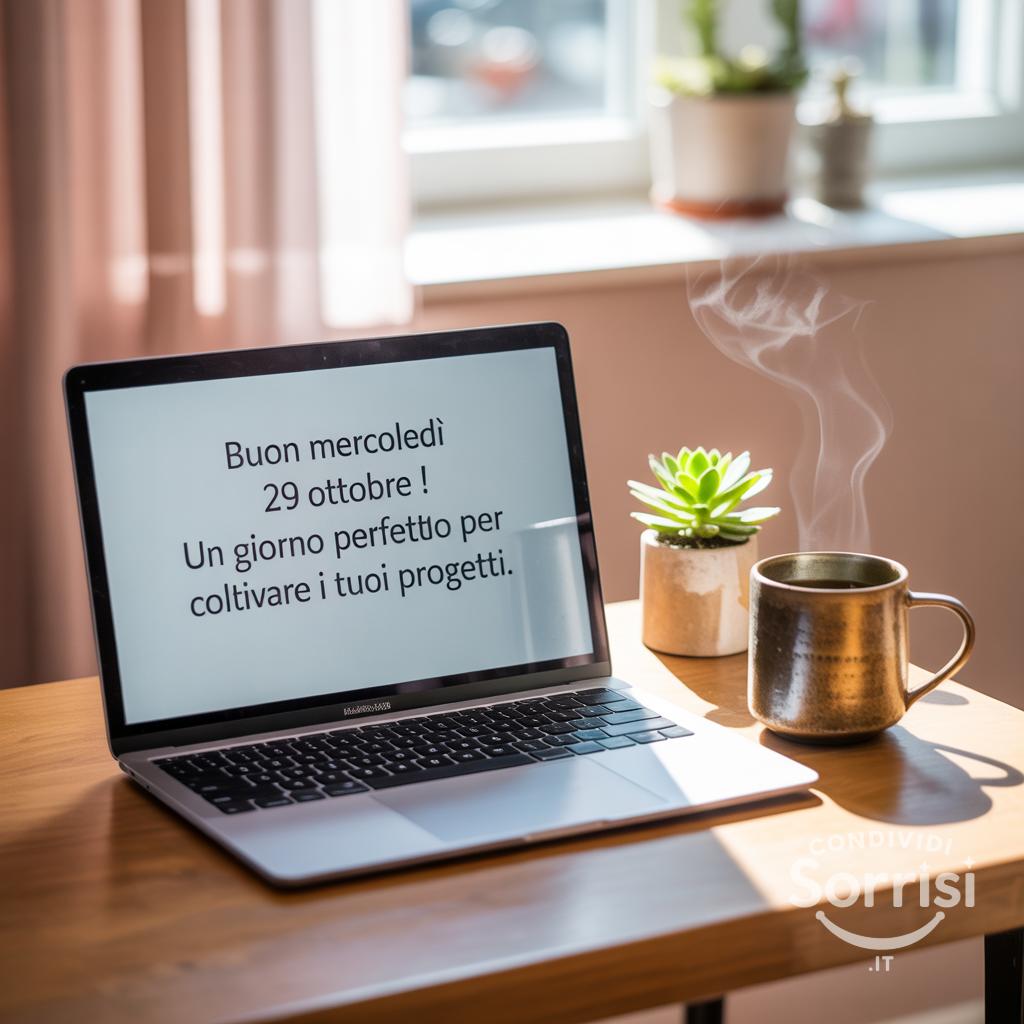 Buon mercoledì 29 ottobre ! Un giorno perfetto per coltivare i tuoi progetti.
