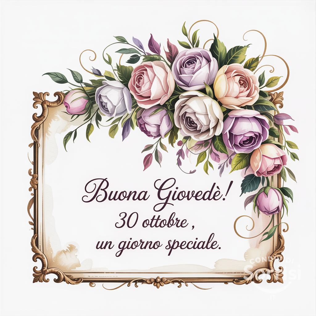 Buona giovedì! 30 ottobre , un giorno speciale.
