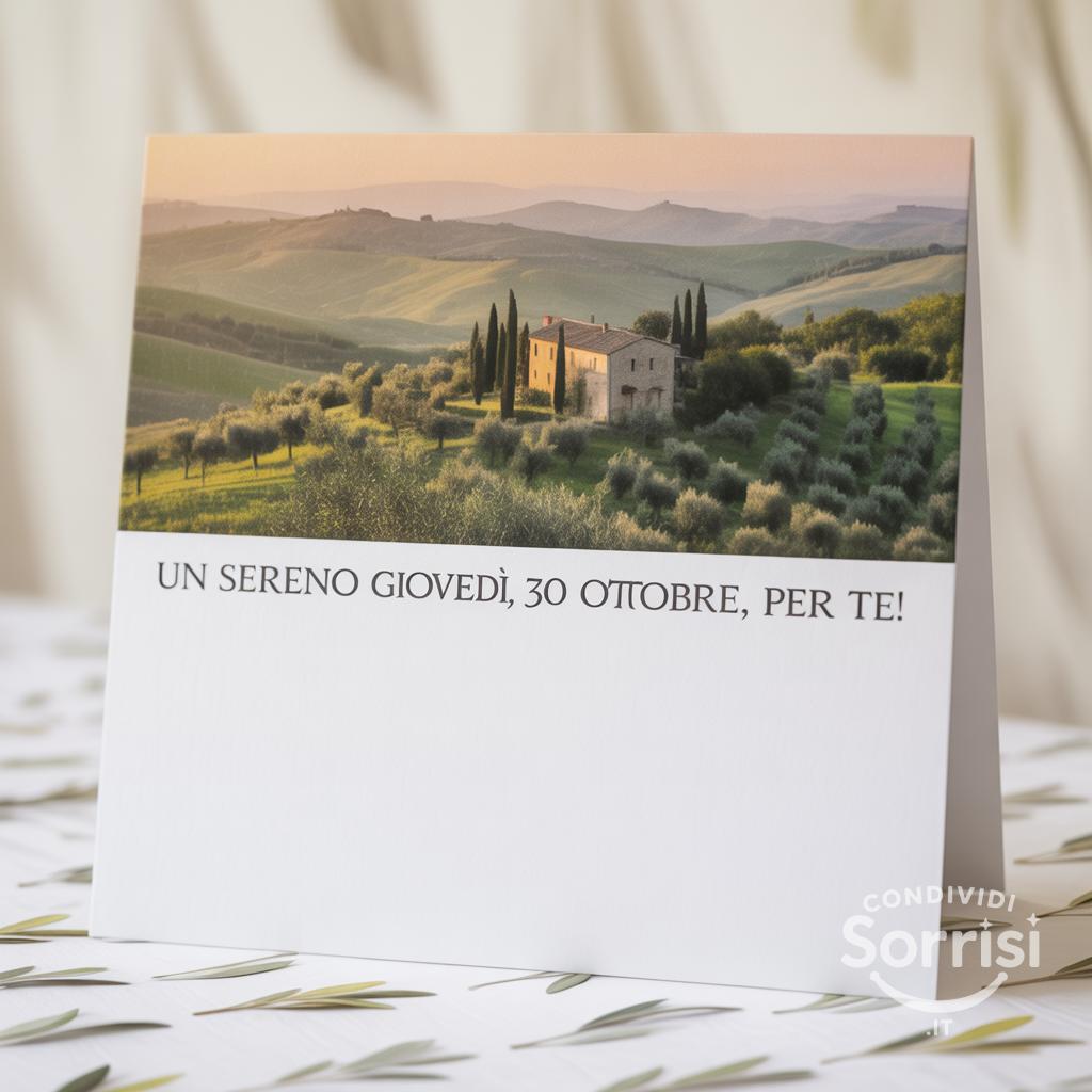 Un sereno giovedì, 30 ottobre , per te!