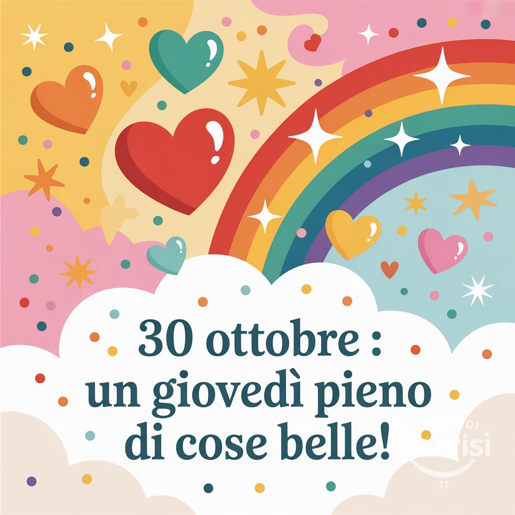 30 ottobre : Un giovedì pieno di cose belle!