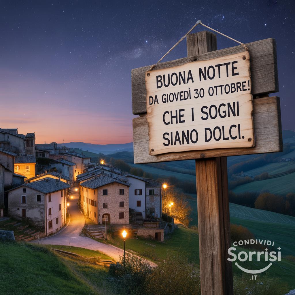 Buona notte da giovedì 30 ottobre ! Che i sogni siano dolci.