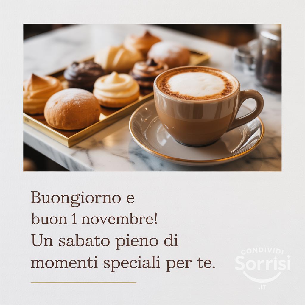 Buongiorno e buon 1 novembre! Un sabato pieno di momenti speciali per te.