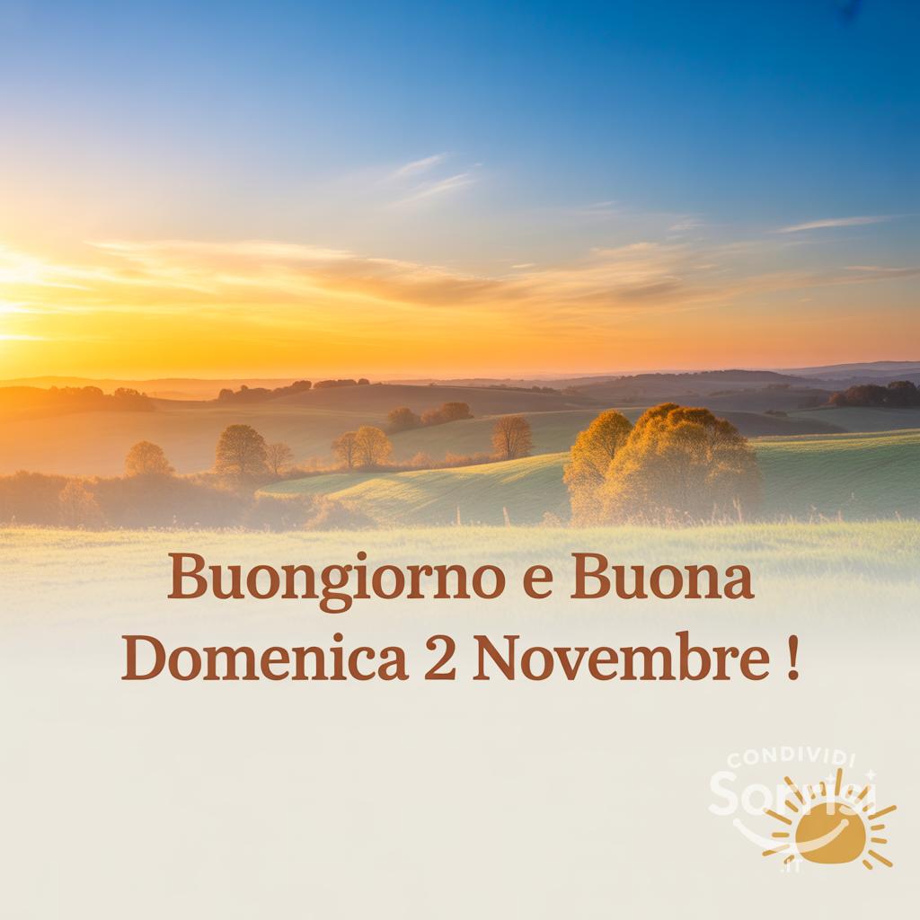Buongiorno e buona domenica 2 novembre !