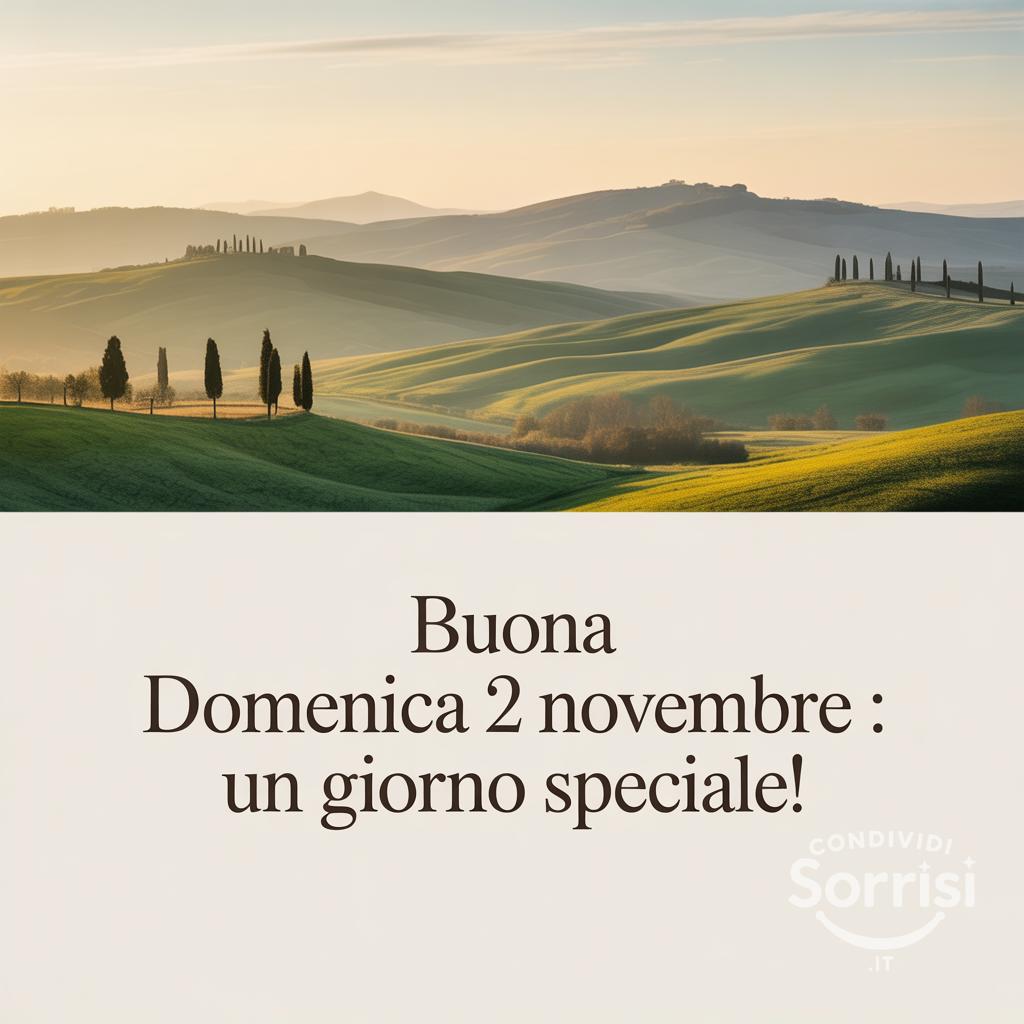 Buona domenica 2 novembre : un giorno speciale!