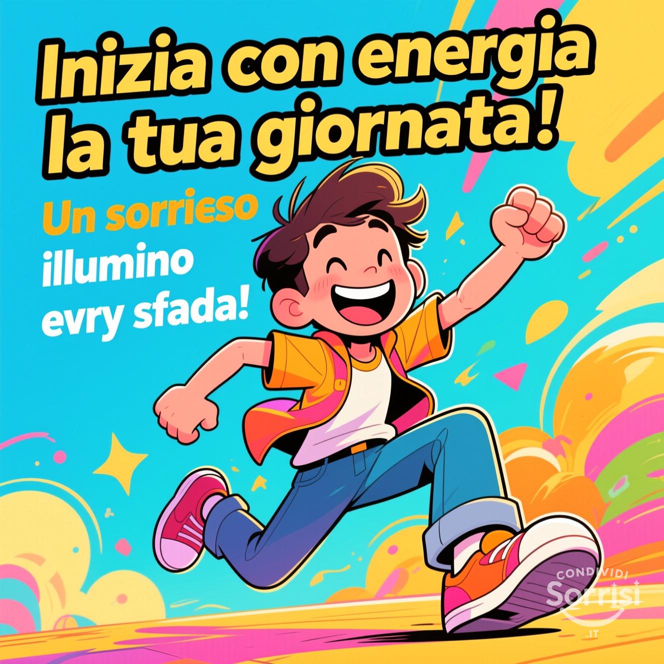 Inizia con energia la tua giornata! Un sorriso illumina ogni sfida!
