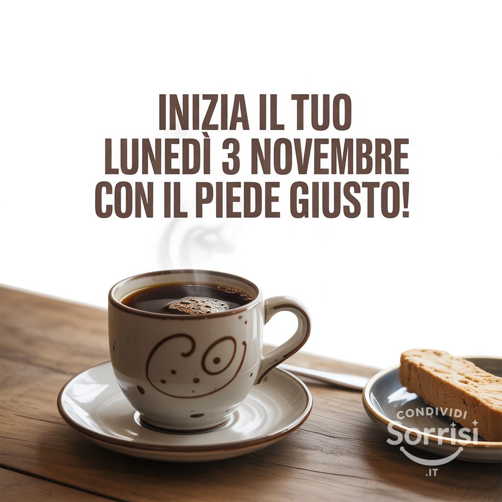 Inizia il tuo lunedì 3 novembre  con il piede giusto!