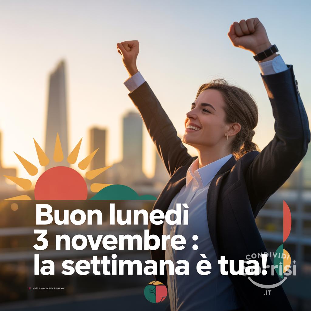 Buon lunedì 3 novembre : la settimana è tua!