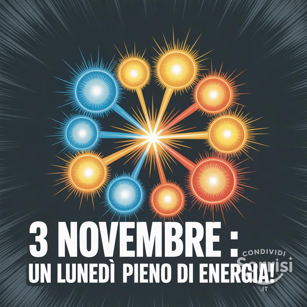 3 novembre : un lunedì pieno di energia!