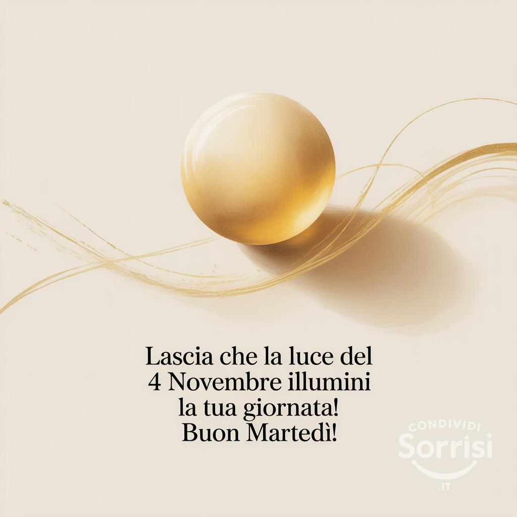 Lascia che la luce del 4 novembre  illumini la tua giornata! Buon martedì!