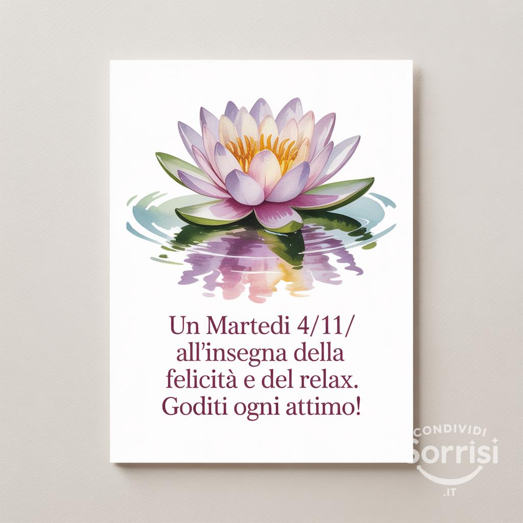 Un martedì 4/11/ all'insegna della felicità e del relax. Goditi ogni attimo!