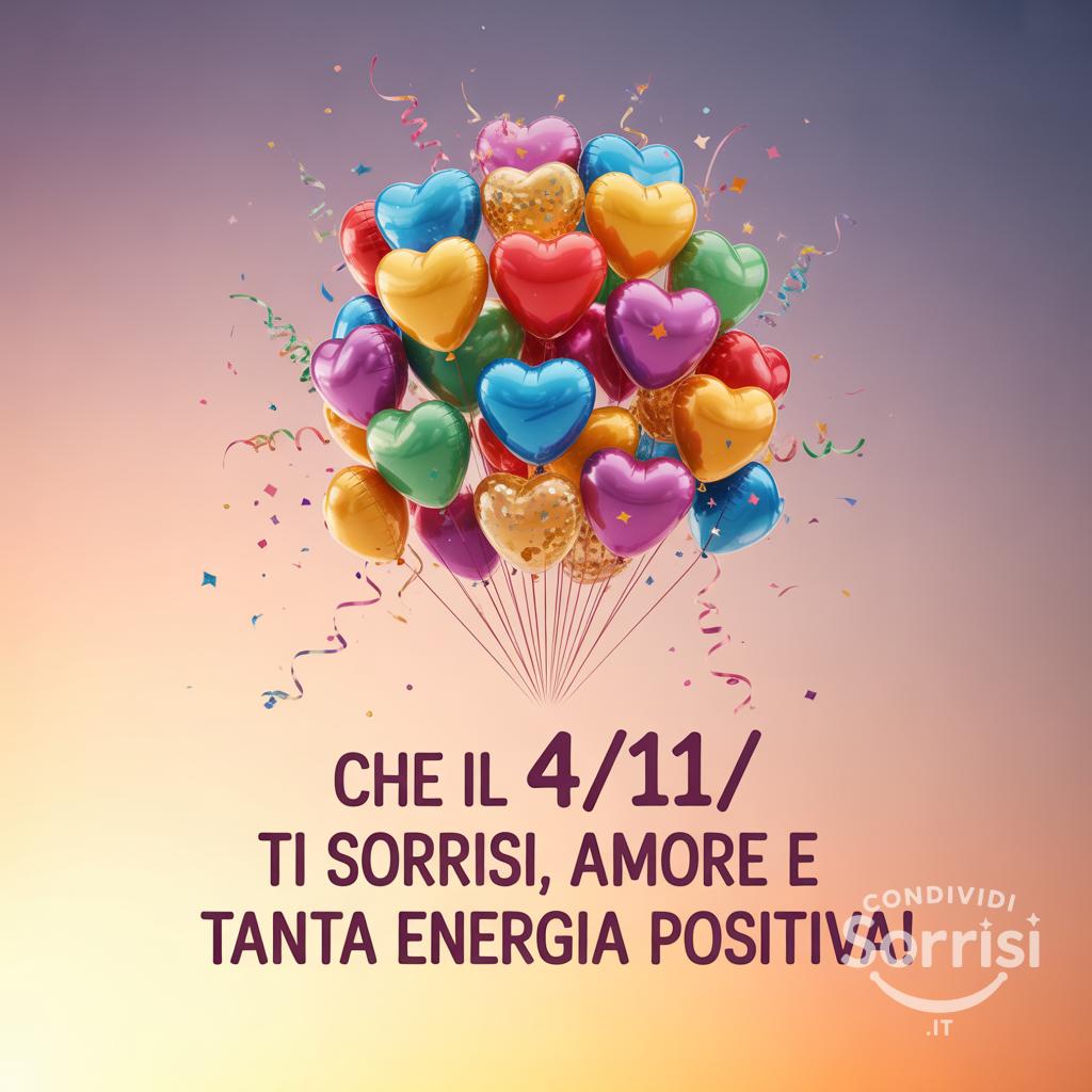 Che il 4/11/ ti porti sorrisi, amore e tanta energia positiva!