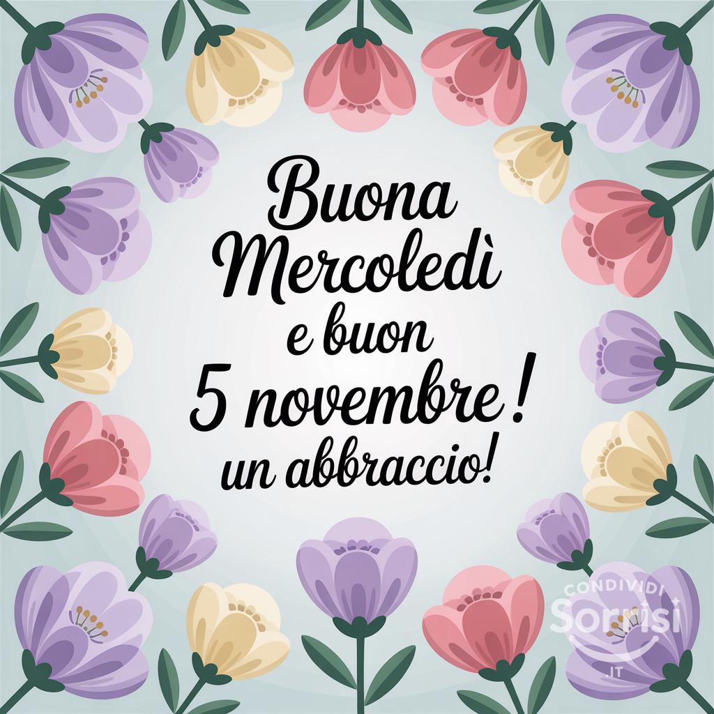 Buona mercoledì e buon 5 novembre ! Un abbraccio!