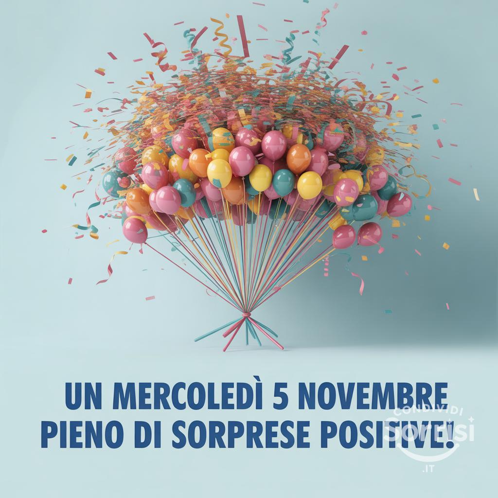 Un mercoledì 5 novembre  pieno di sorprese positive!