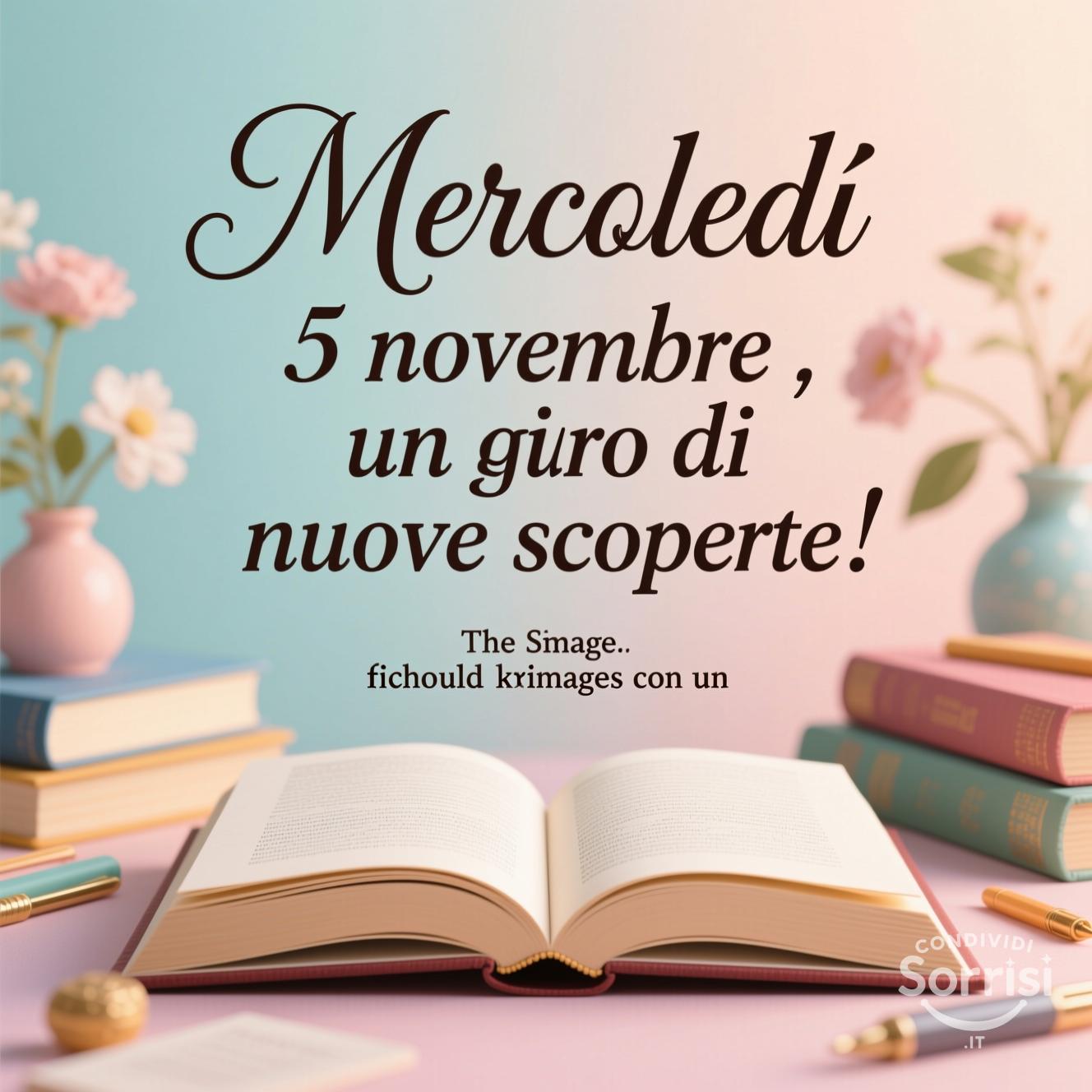 Mercoledì 5 novembre , un giorno di nuove scoperte!