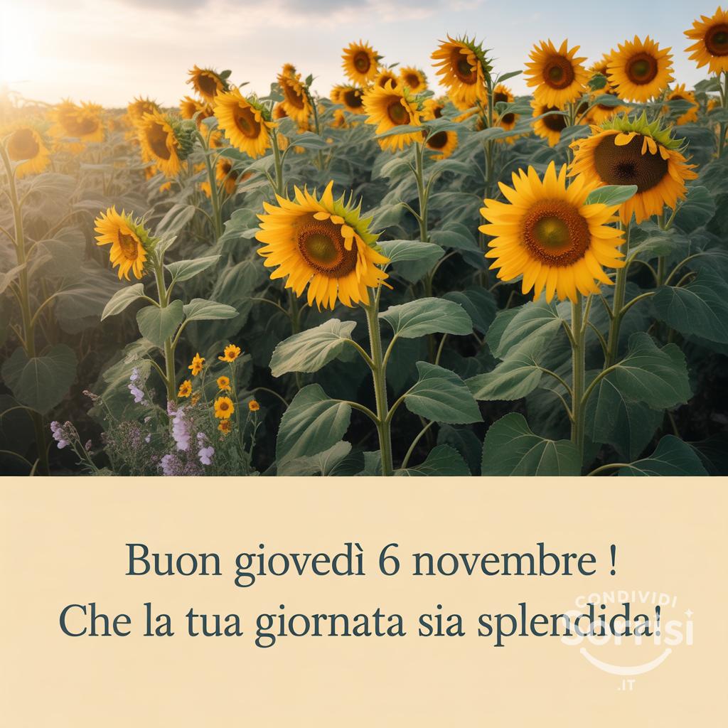 Buon giovedì 6 novembre ! Che la tua giornata sia splendida!