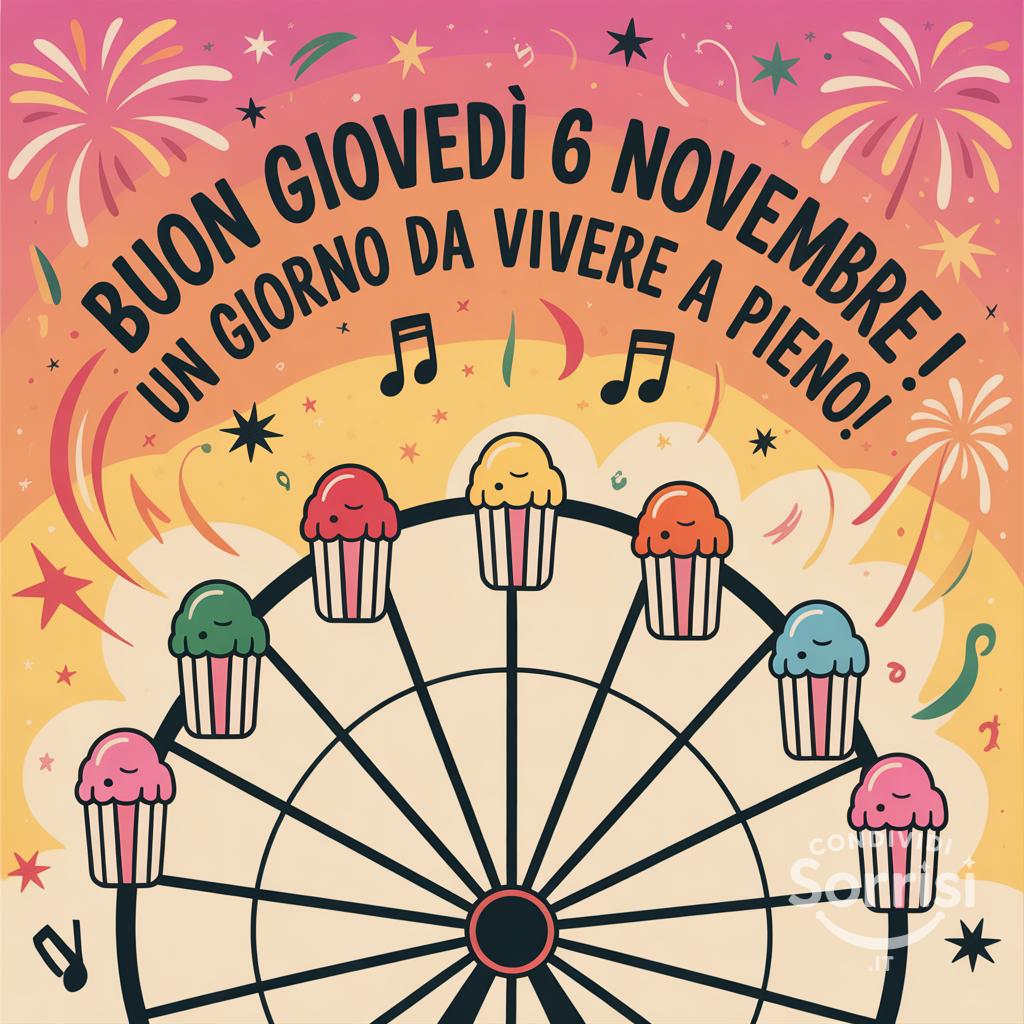 Buon giovedì 6 novembre ! Un giorno da vivere a pieno!