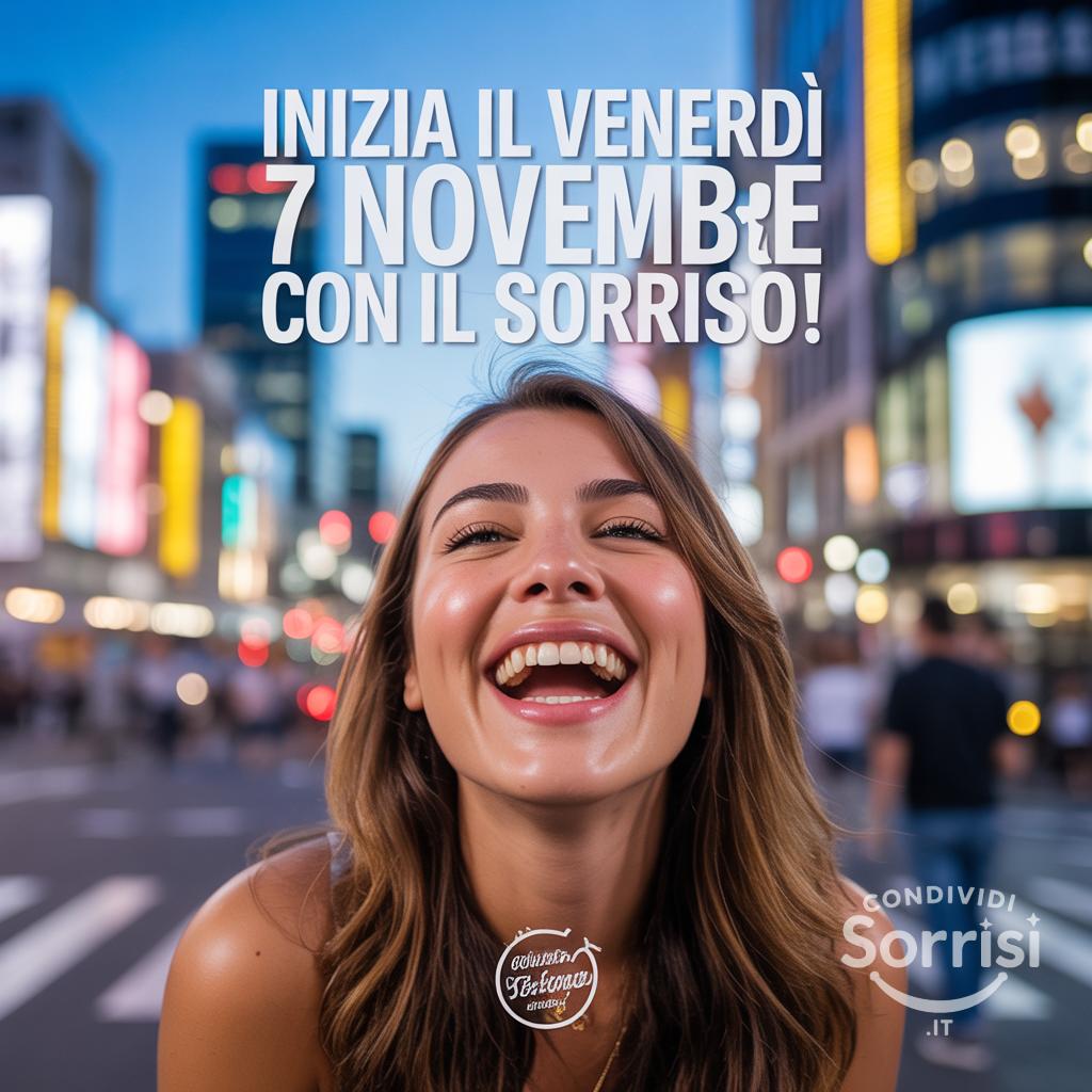 Inizia il venerdì 7 novembre  con il sorriso!