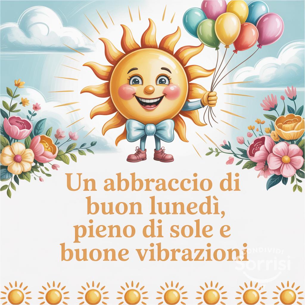 Un abbraccio di buon lunedì, pieno di sole e buone vibrazioni