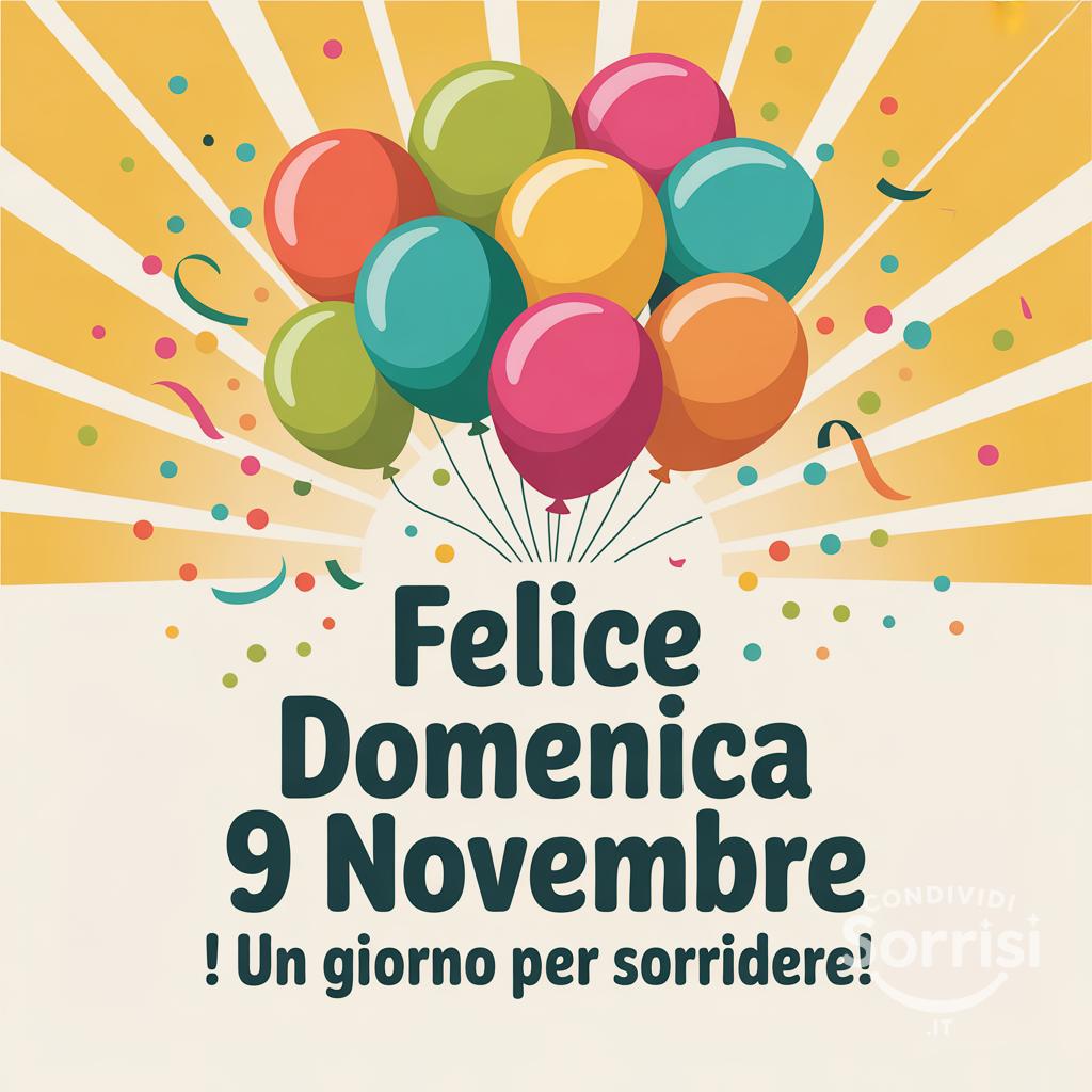 Felice domenica 9 novembre ! Un giorno per sorridere!