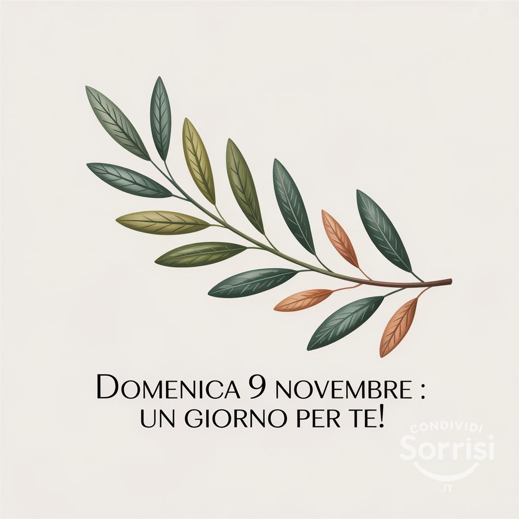 Domenica 9 novembre : un giorno per te!