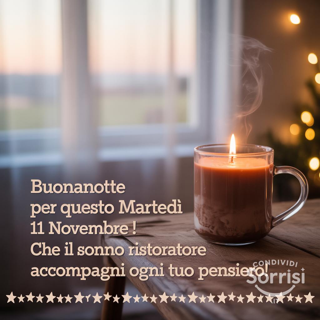 Buonanotte per questo martedì 11 novembre ! Che il sonno ristoratore accompagni ogni tuo pensiero!