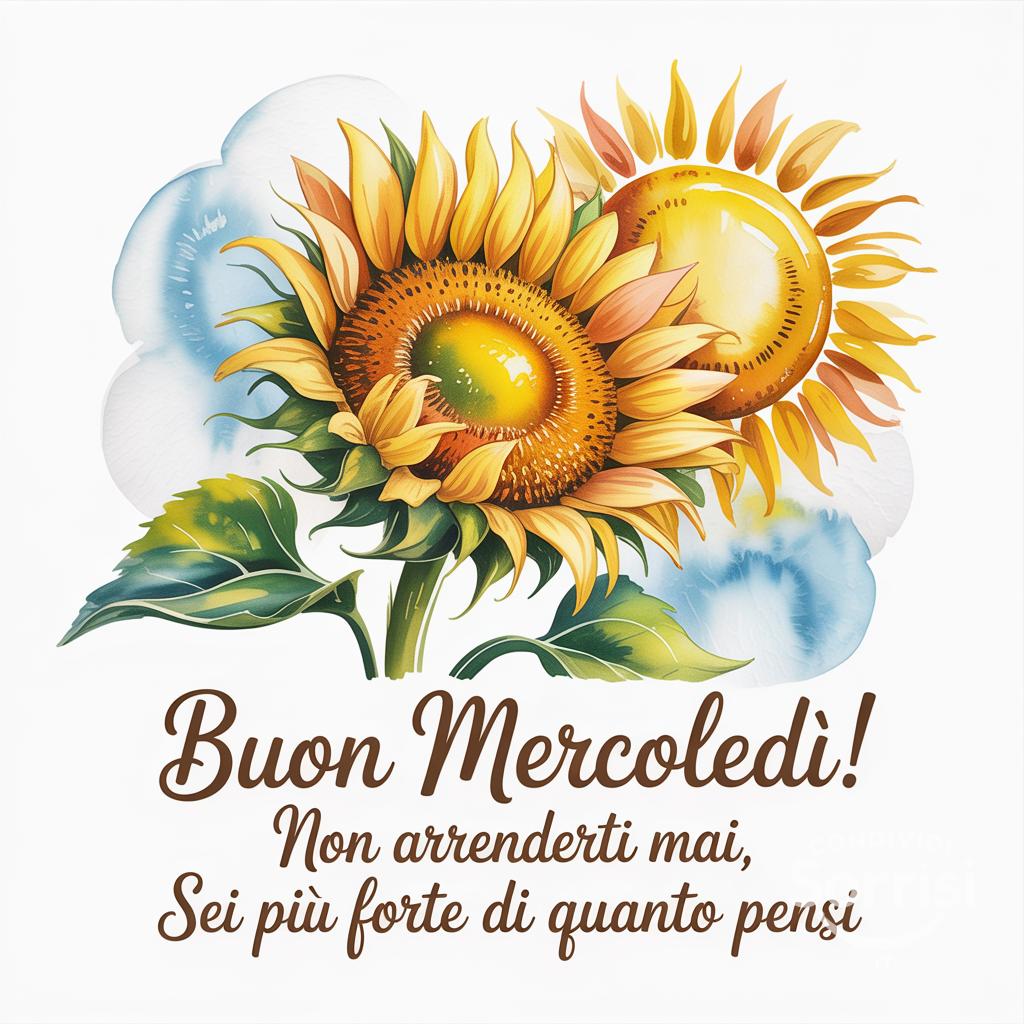 Buon mercoledì! Non arrenderti mai, sei più forte di quanto pensi
