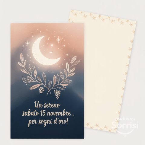 Serena Buonanotte: Sabato 15 Novembre 2025!