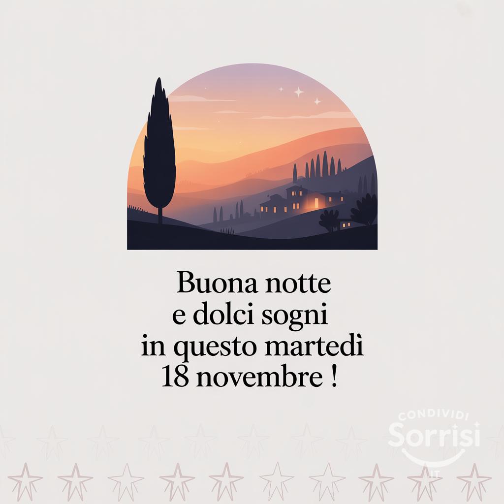 Buona notte e dolci sogni in questo martedì 18 novembre !