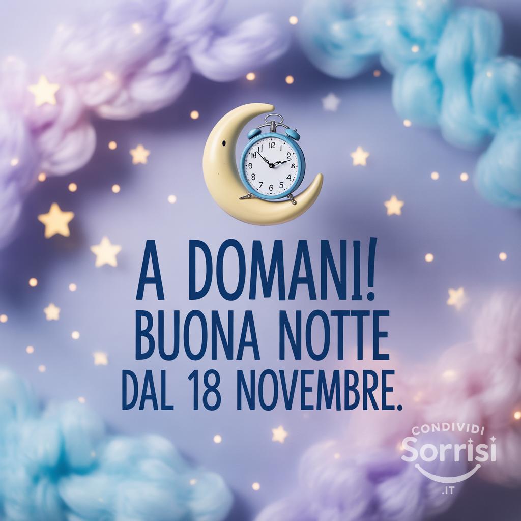 A domani! Buona notte dal 18 novembre .