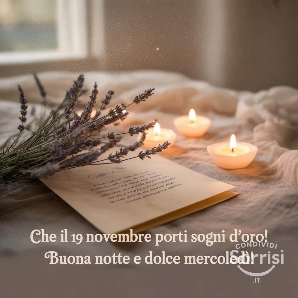 Che il 19 novembre  porti sogni d'oro! Buona notte e dolce mercoledì!