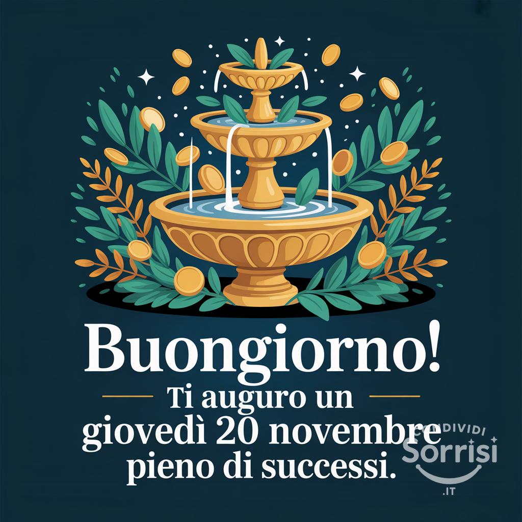 Buongiorno! Ti auguro un giovedì 20 novembre  pieno di successi.