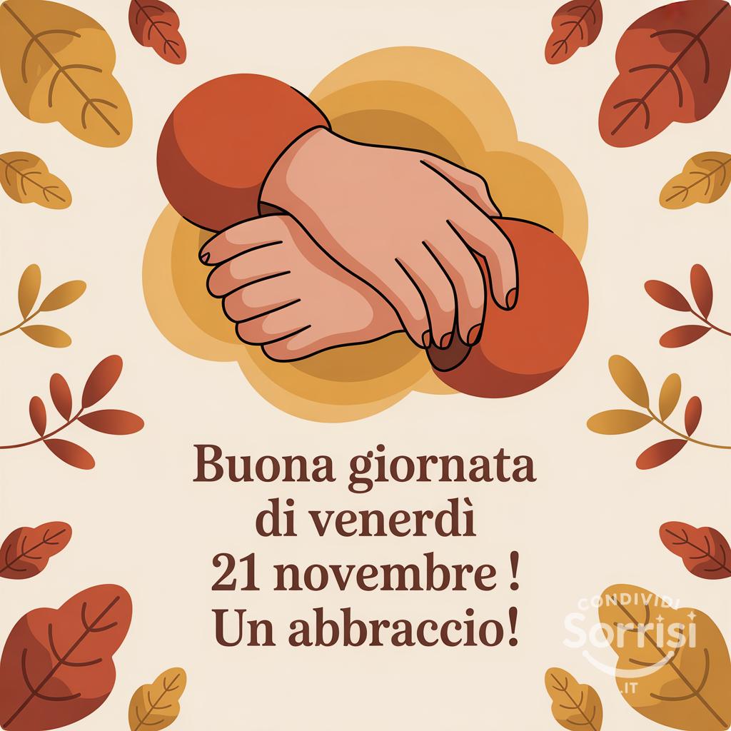 Buona giornata di venerdì 21 novembre ! Un abbraccio!