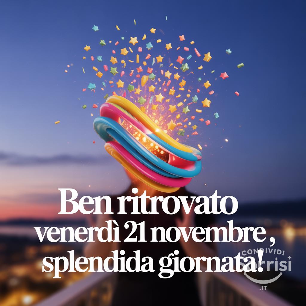 Ben ritrovato venerdì 21 novembre , splendida giornata!